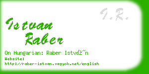 istvan raber business card